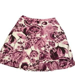 Ann Taylor Purple Floral Skirt
